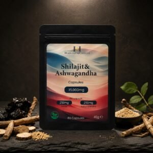 Shilajit & Ashwagandha Capsules — 500mg, 60 Vegan Capsules